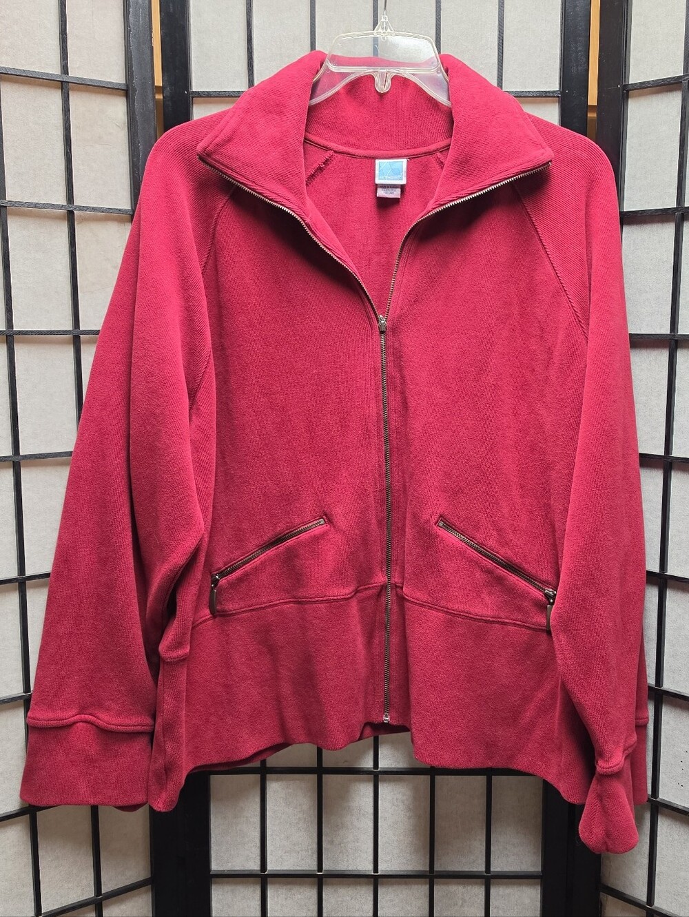 ❤️ Vintage 90s Norsport Thick Warm Cozy Corduroy Cherry Red Sweater Womens 3X